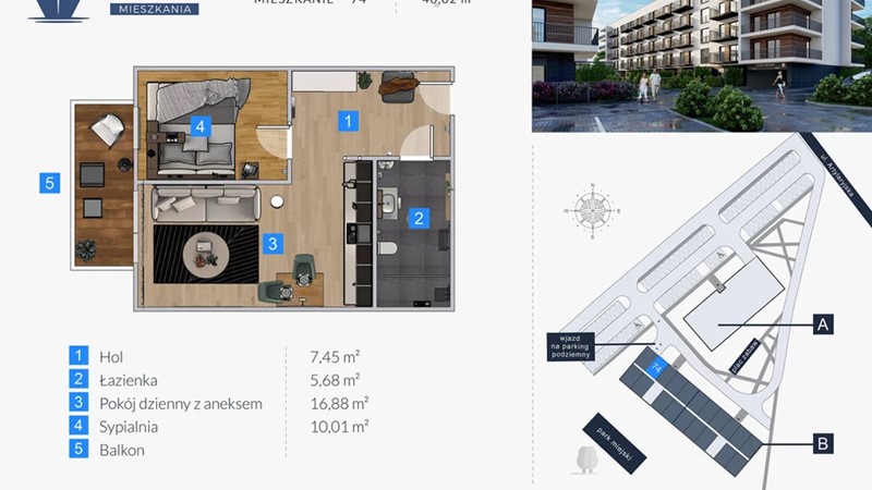 Mieszkanie na sprzedaż, Zachodniopomorskie, Powiat Kołobrzeski, ul. Artyleryjska, Kołobrzeg, Polska